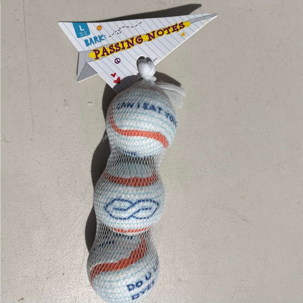 BARK Passing Notes 3 Ball Set Dog Toy